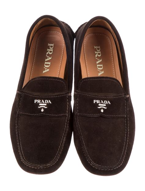 prada suede driving shoes|prada men's slip on shoes.